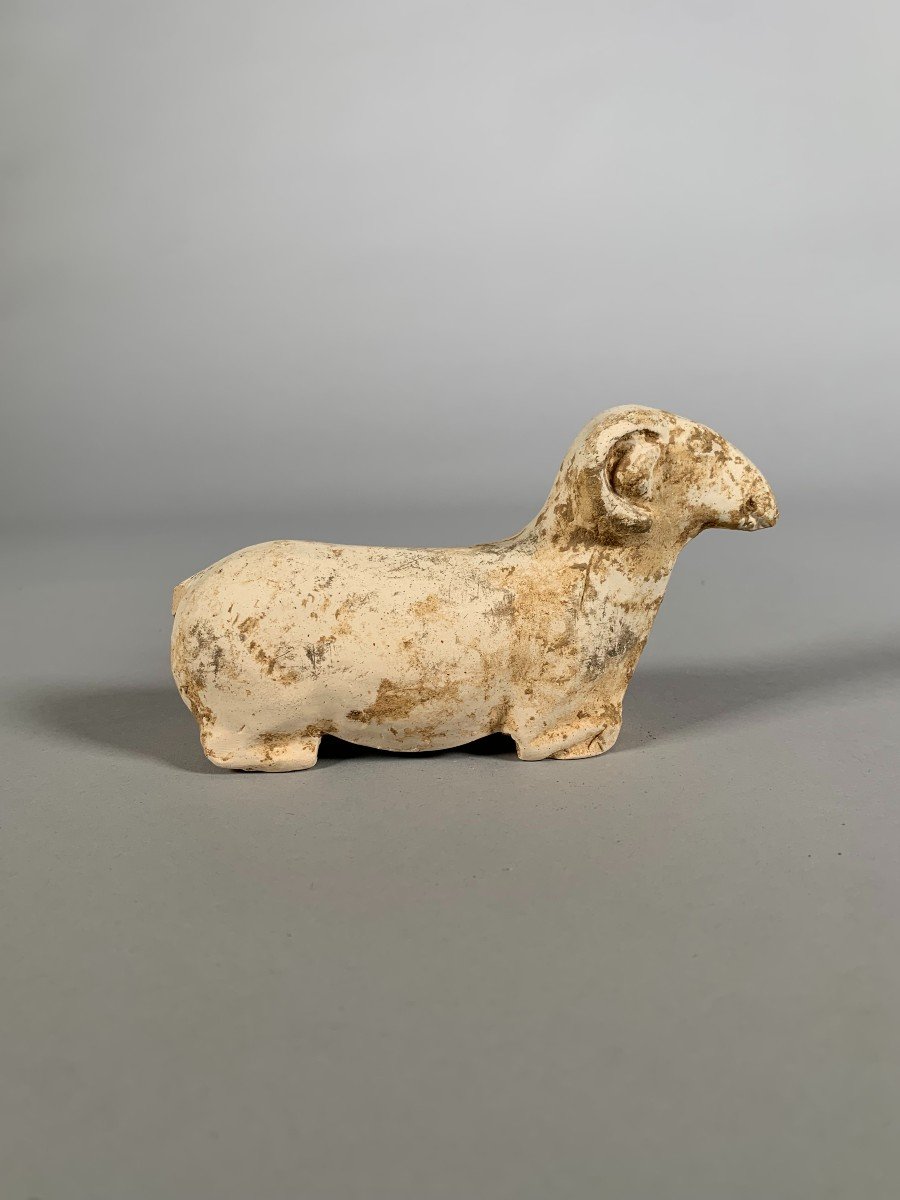 Terracotta Goat Sculpture Han Dynasty 206 Bc To 220 Ad Archaeology-photo-1