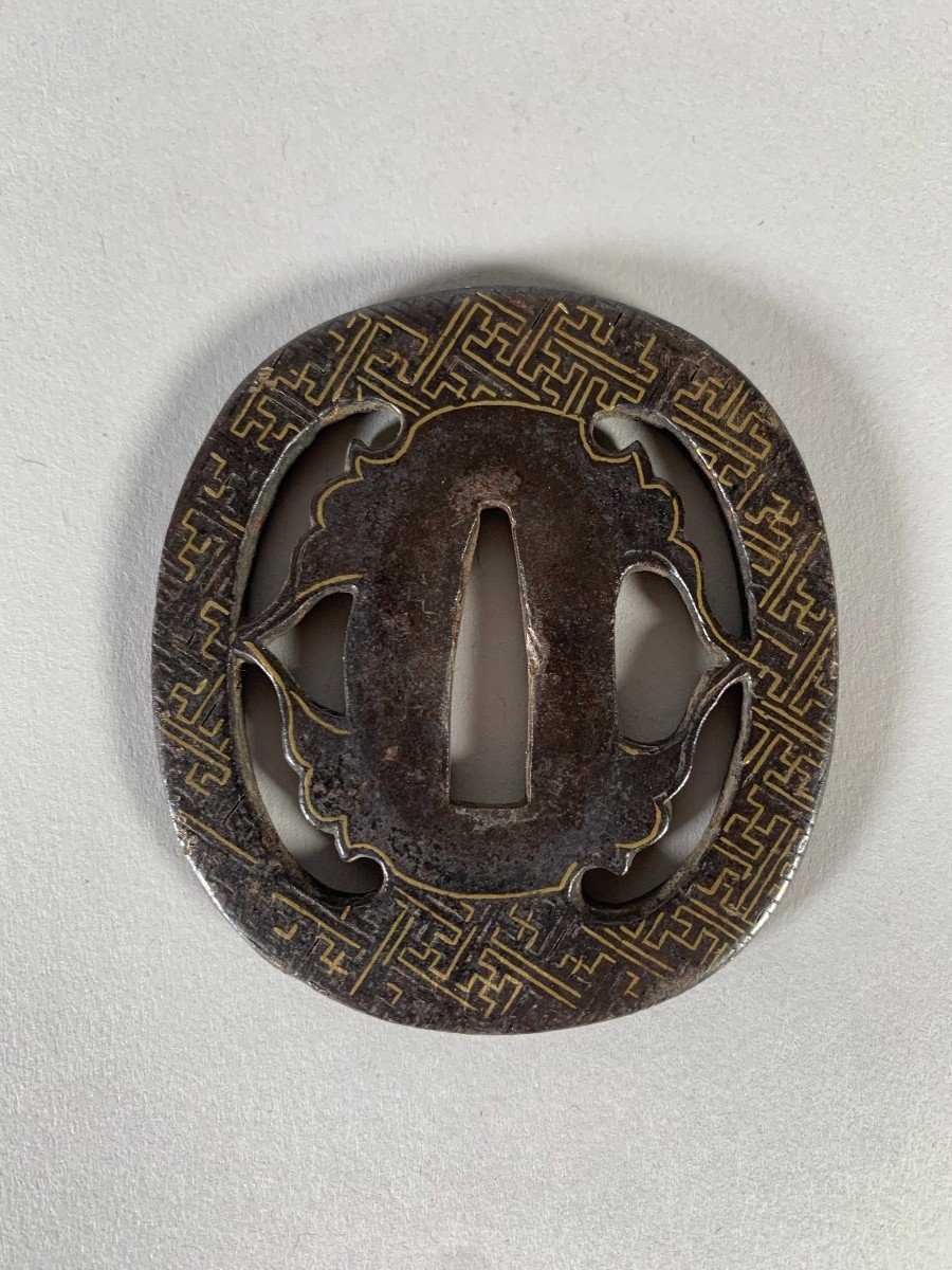 Iron Tsuba Early Edo Period Circa 1650 Japan 17th Century-photo-3