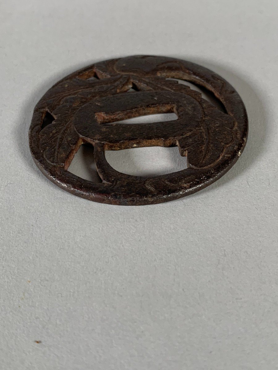 Tsuba In Iron End Of The Momoyama Period Circa 1600 Japan 16th Century-photo-2