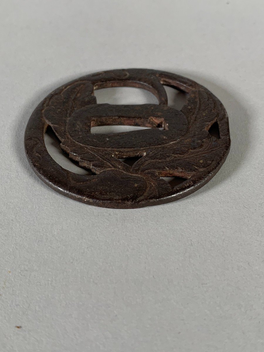 Tsuba In Iron End Of The Momoyama Period Circa 1600 Japan 16th Century-photo-4