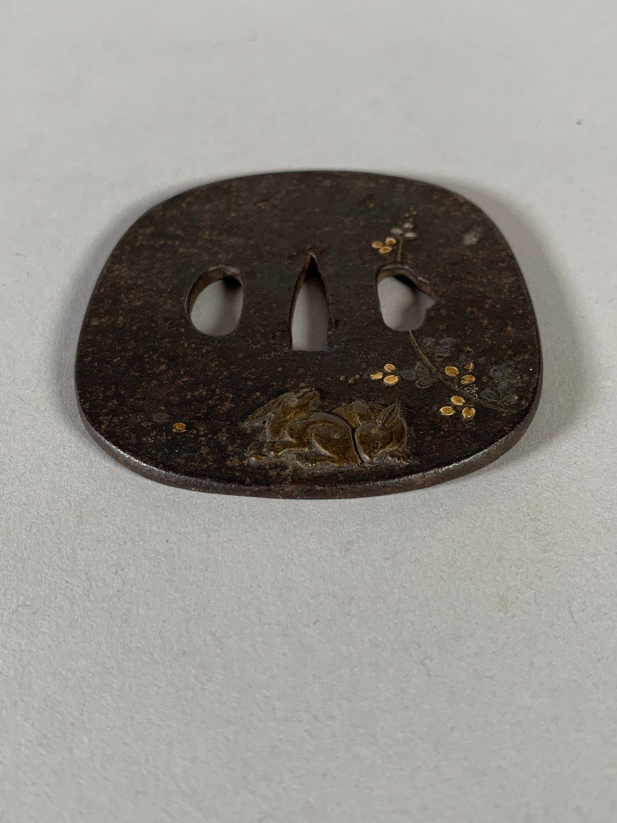 Iron Tsuba Early Edo Period (1600-1868) Japan 17th Century-photo-1