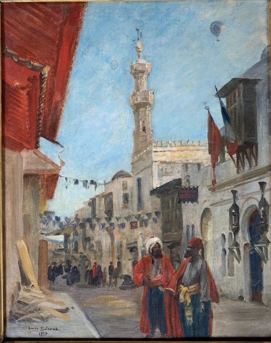 Oil Painting On Canvas Signed Louis Béroud (1852-1930) Orientalist 19th Century-photo-3