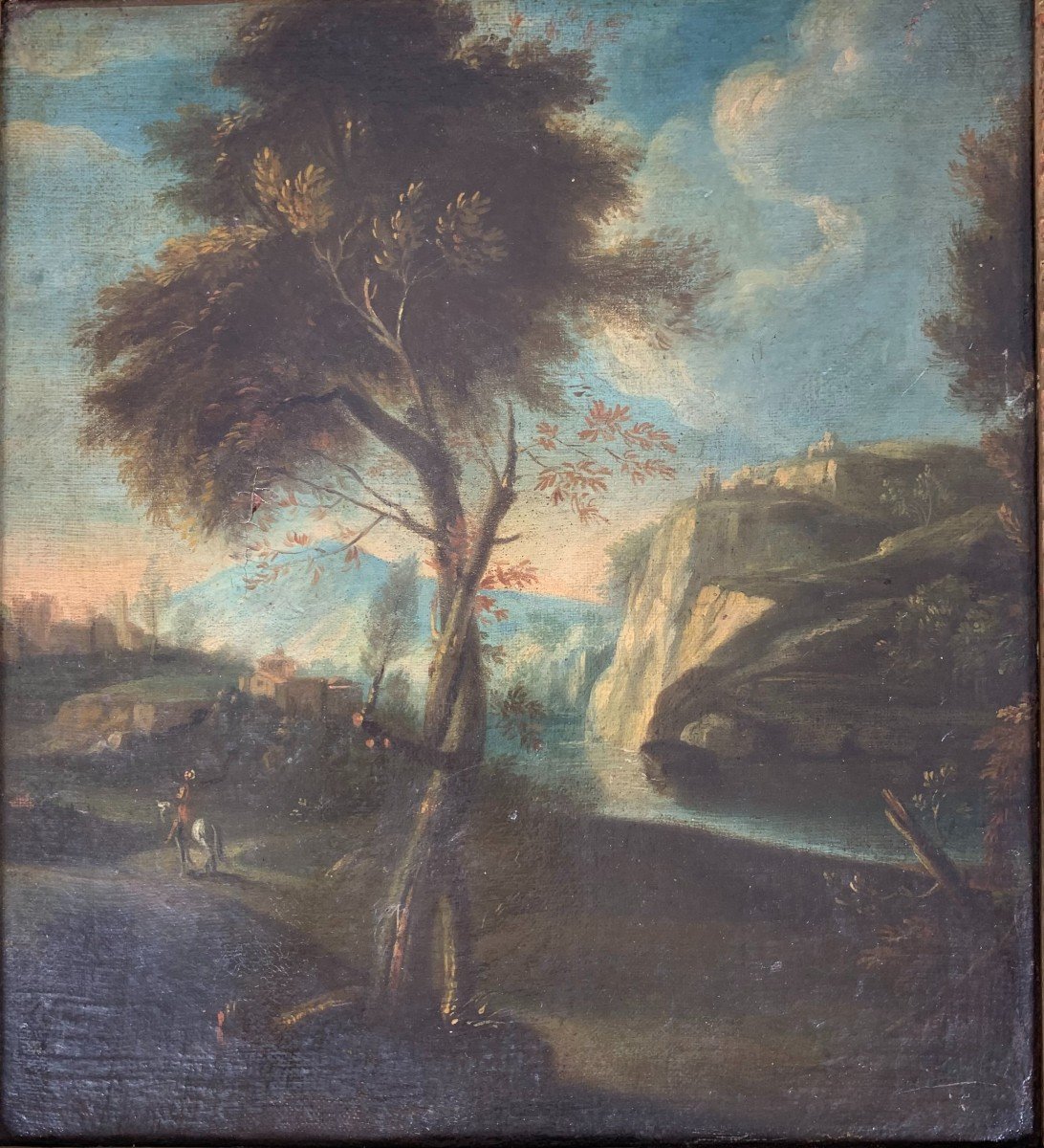 Oil Painting On Canvas Flemish School 17th Century Landscape-photo-3