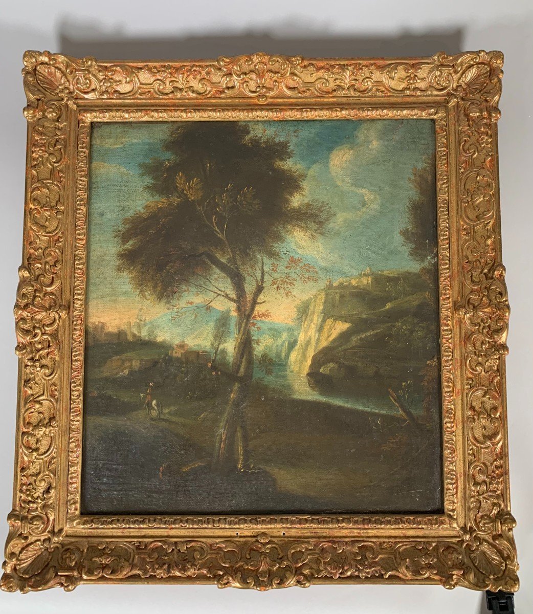 Oil Painting On Canvas Flemish School 17th Century Landscape