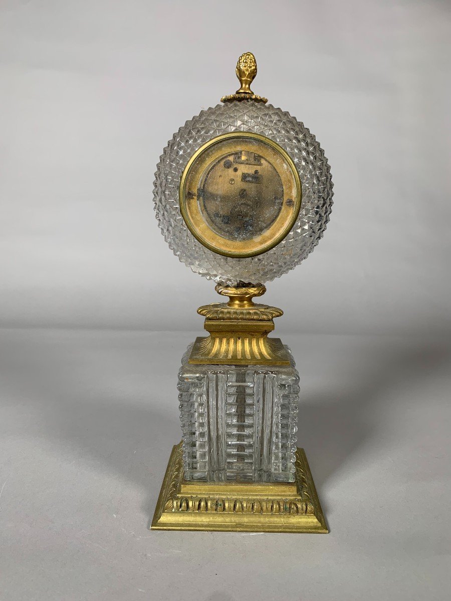 Charles X Style Cut Crystal And Gilt Bronze Clock Circa 1900-photo-1