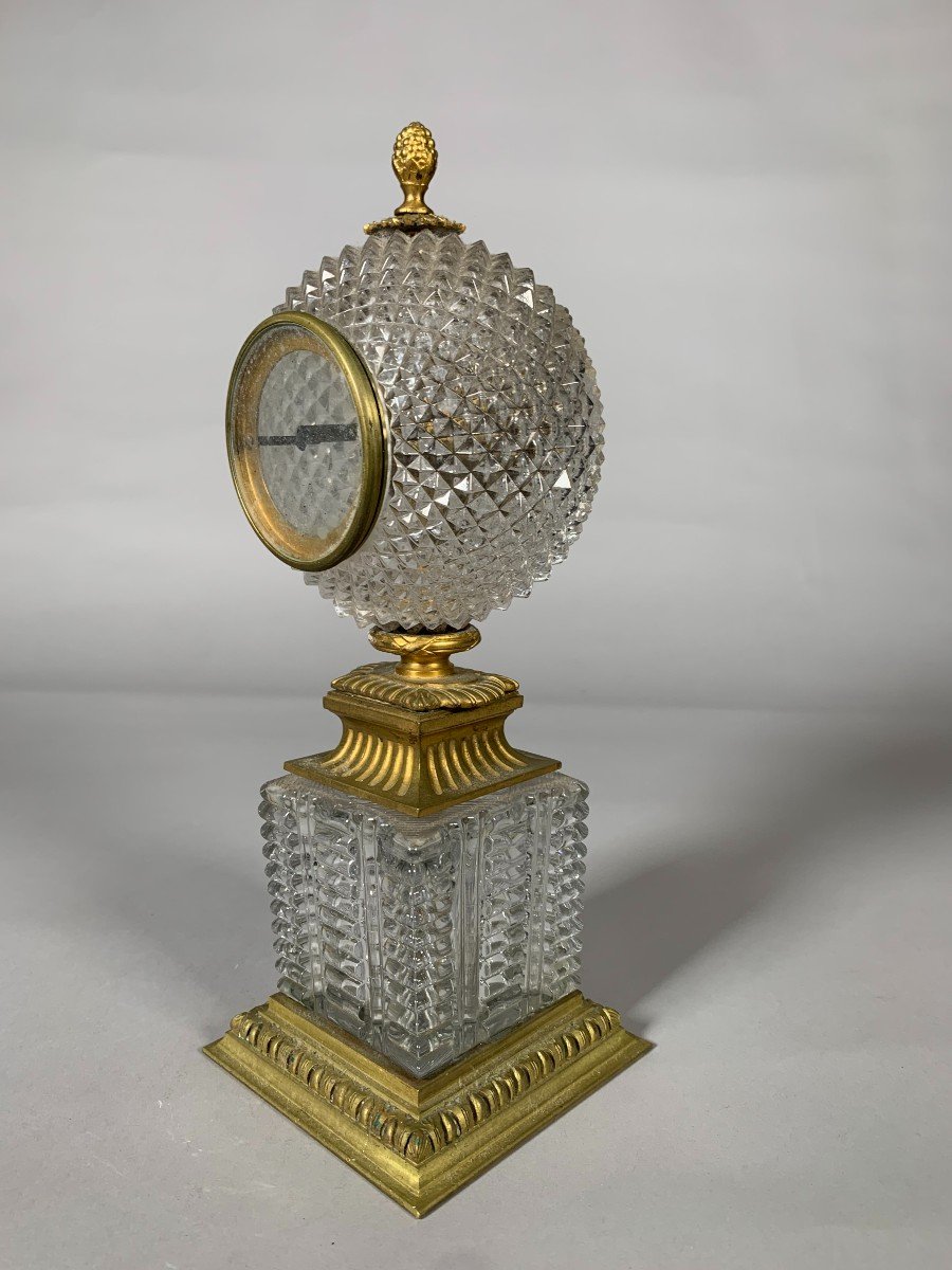 Charles X Style Cut Crystal And Gilt Bronze Clock Circa 1900-photo-4