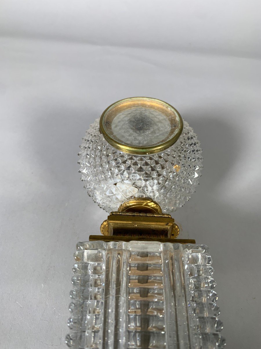 Charles X Style Cut Crystal And Gilt Bronze Clock Circa 1900-photo-7