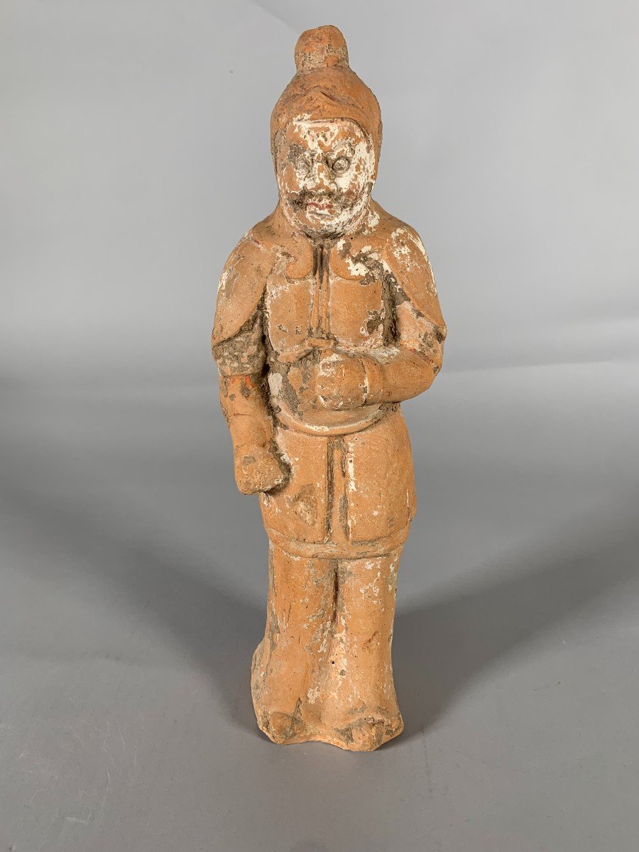 Sculpture Of A Soldier China Tang Dynasty (618 - 907 Ad) Archaeology