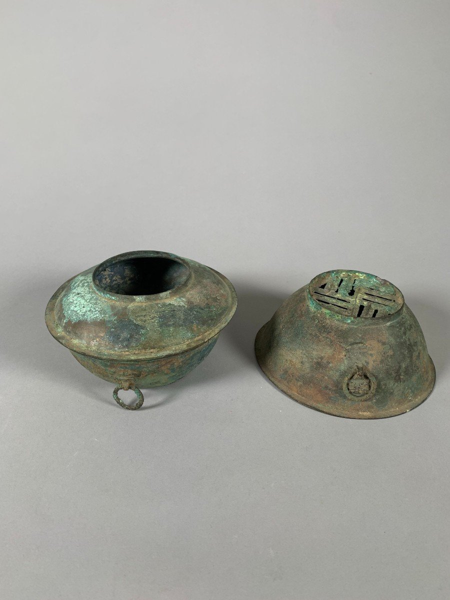 Vapeurier à Offrande En Bronze Dynastie Han 206 Bc-220 Ac Archeologie chine 