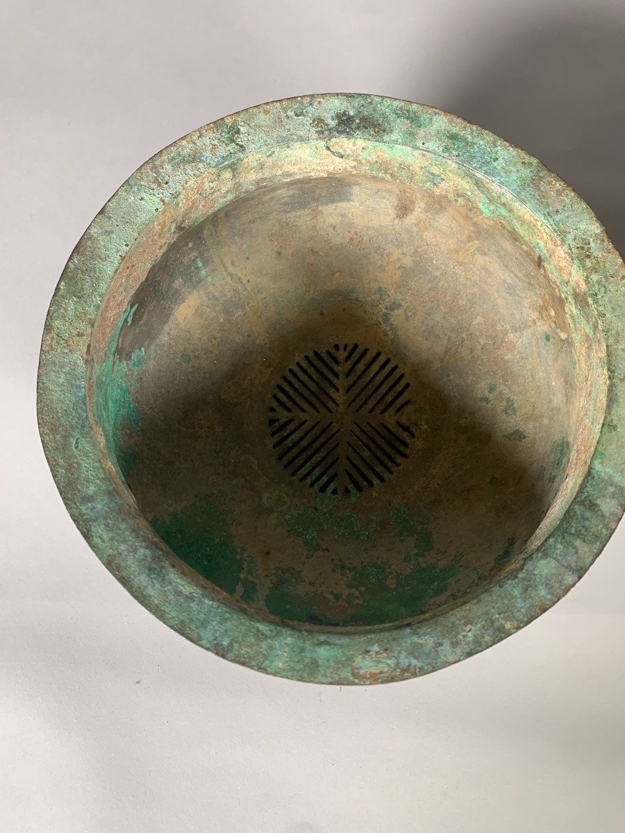 Large Bronze Offering Steamer Han Dynasty 206 Bc-220 Ac Archaeology China-photo-1