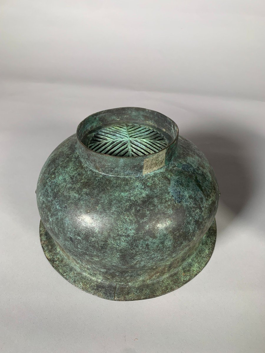 Large Bronze Offering Steamer Han Dynasty 206 Bc-220 Ac Archaeology China-photo-2