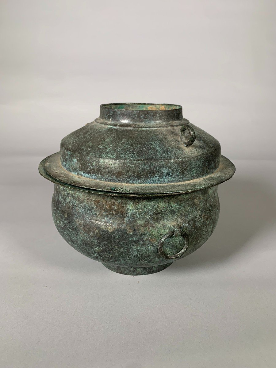 Large Bronze Offering Steamer Han Dynasty 206 Bc-220 Ac Archaeology China-photo-5