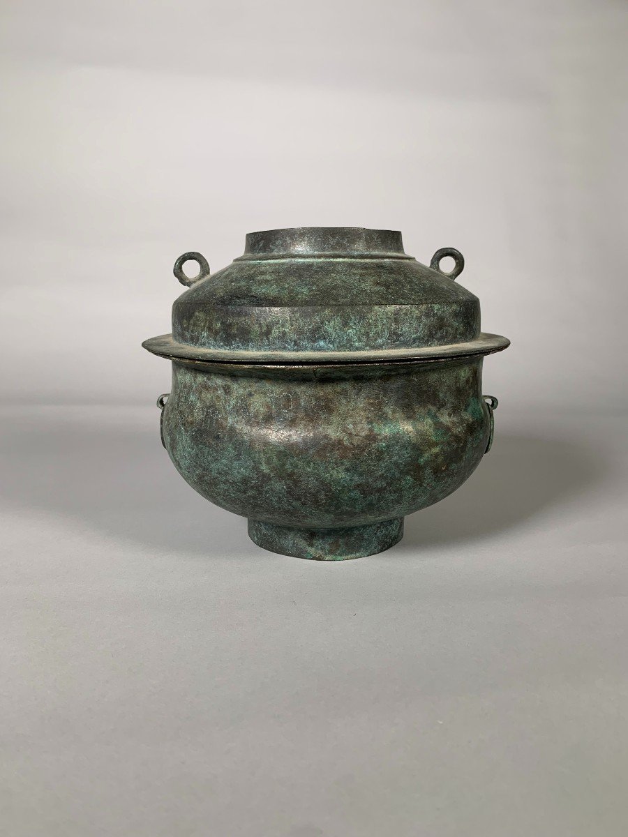 Grand Vapeurier à Offrande En Bronze Dynastie Han 206 Bc-220 Ac Archeologie Chine