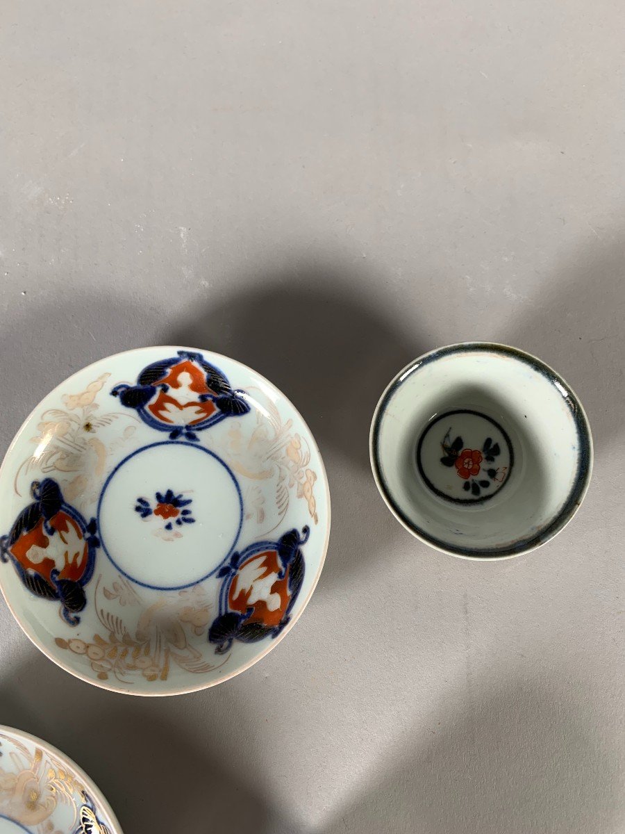 Set Of 4 Chinese Porcelain Teacups 18th Century Qianlong Imari Period-photo-6