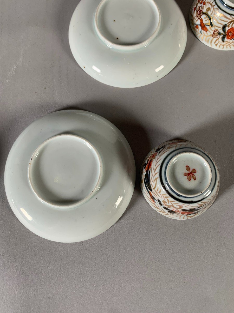 Set Of 4 Chinese Porcelain Teacups 18th Century Qianlong Imari Period-photo-7