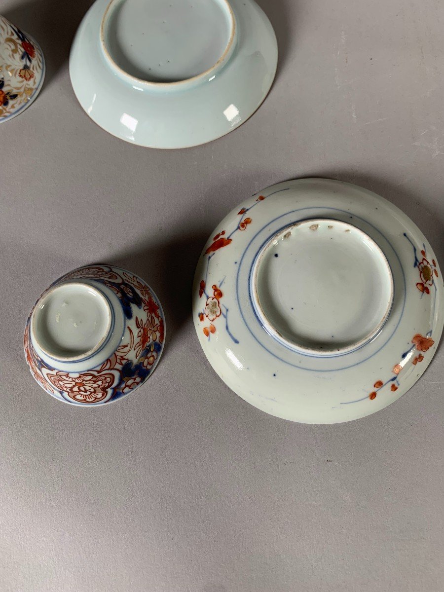 Set Of 4 Chinese Porcelain Teacups 18th Century Qianlong Imari Period-photo-8