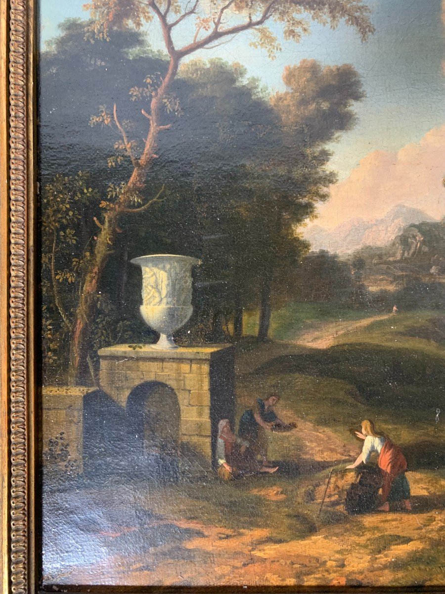 Albert Meyeringh (1645-1714) - Antique Ruin Landscape 17th Century Oil Painting-photo-2