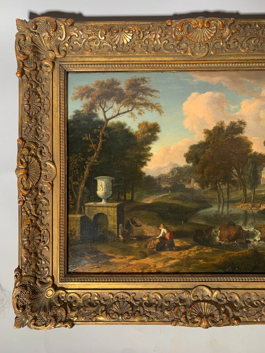 Albert Meyeringh (1645-1714) - Antique Ruin Landscape 17th Century Oil Painting-photo-4