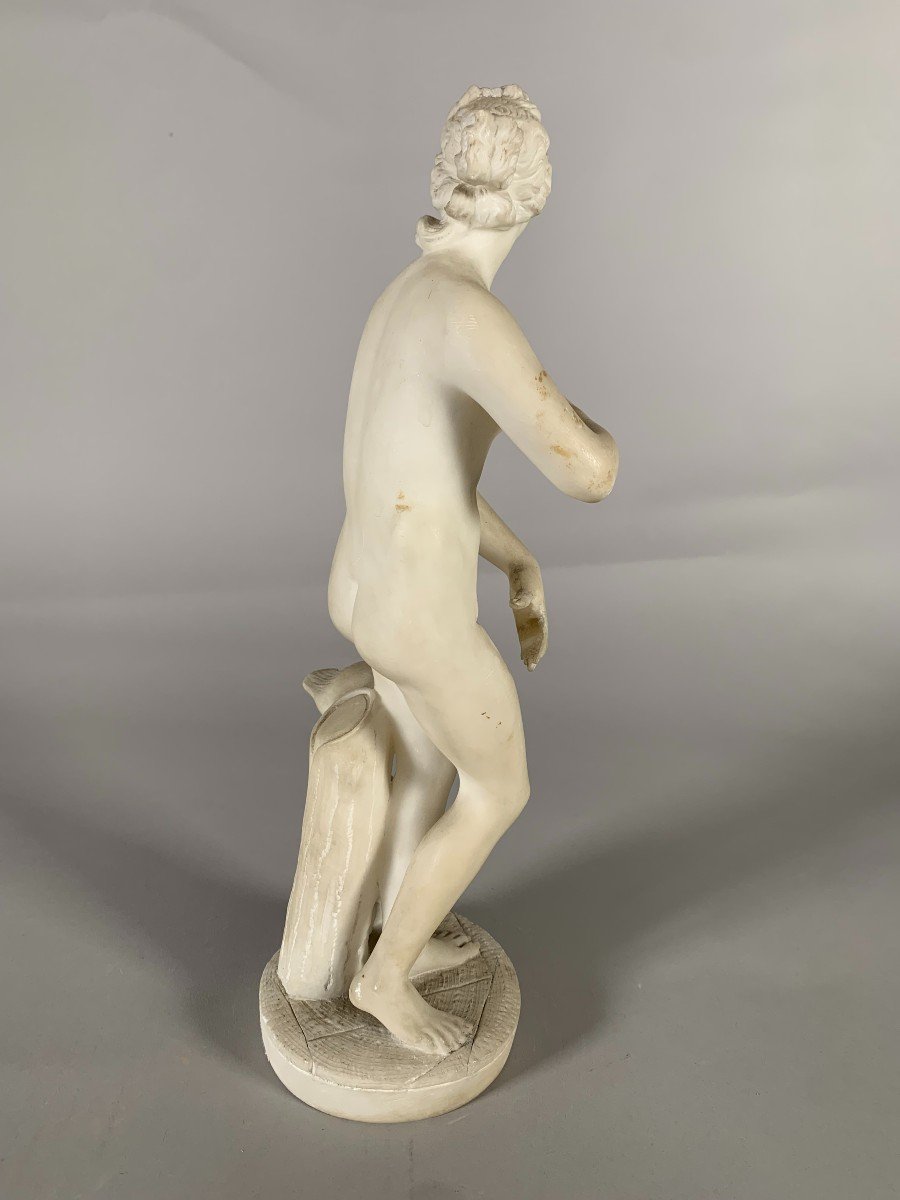 Sculpture, Venus De  Medicis Nu Au Bain  - 36 Cm - Albatre XIXeme Siecle-photo-1