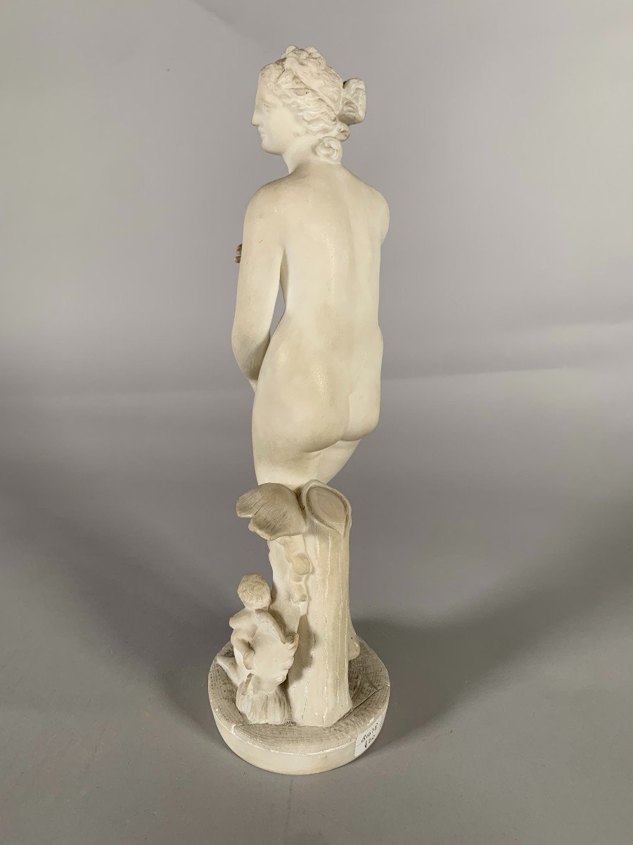 Sculpture, Venus De  Medicis Nu Au Bain  - 36 Cm - Albatre XIXeme Siecle-photo-4