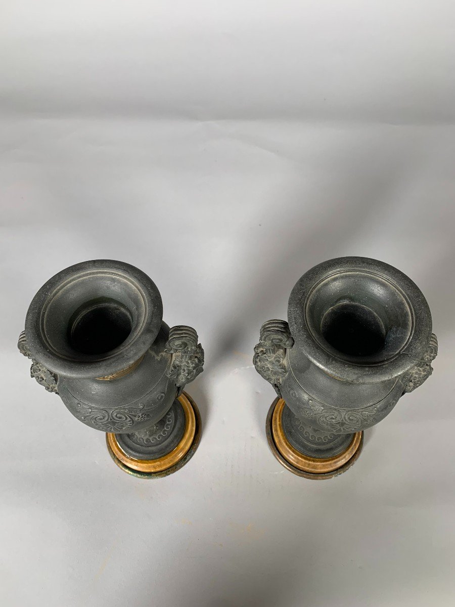 Pair Of Cassolettes From The 19th Century, Charles X Restoration   -photo-2