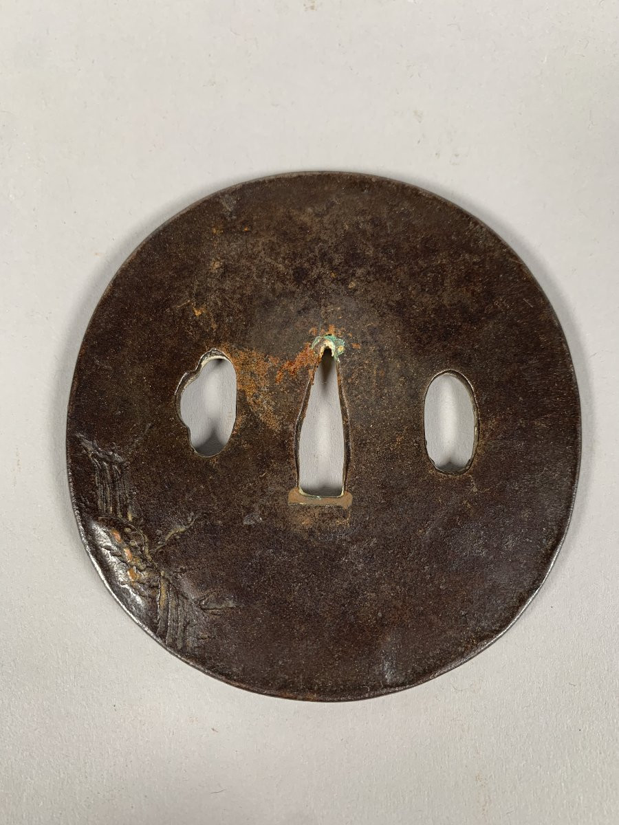 Tsuba Maru-gata Edo Period (1603-1868) Japan 18th Century-photo-2