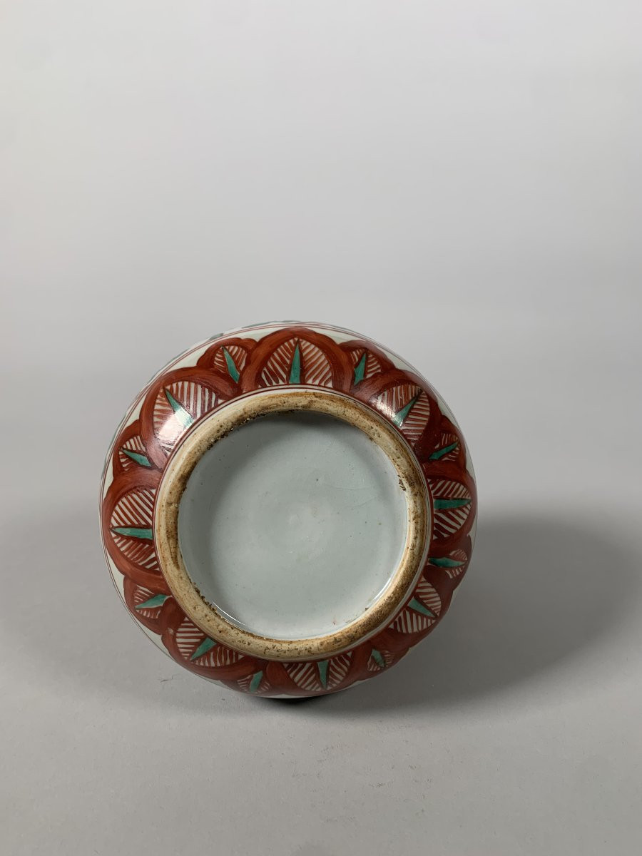 Kendi Base De Narguilé En Porcelaine Japon Ere Meiji Fin Du XIXeme Siecle-photo-1