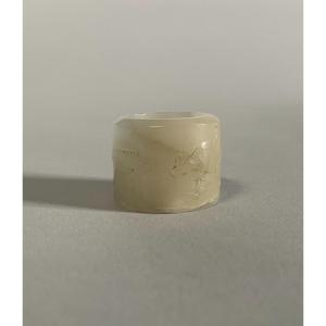 Ring / Archer's Ring In Blancchine Jade, Qing Dynasty 17th Century