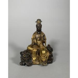Statue Du Bodhisattva Guanyin ,  Chine, Dynastie Ming, XVIIeme Siècle