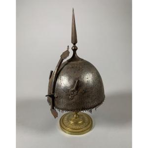 Kulah-khud Helmet- Steel - Iran - Qajar Dynasty (1796–1925)