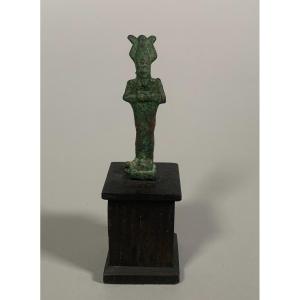 Sculpture En Bronze Représentant Osiris Egypte Antique Archéologie 