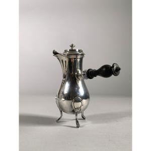 Tripod Jug In Silver 18th Century Hallmarks For Farmers General Chcolatiere