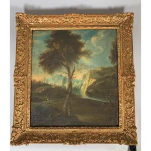 Peinture à l'Huile Sur Toile Ecole Flamande Du XVIIème Siècle Paysage