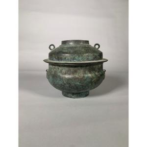 Grand Vapeurier à Offrande En Bronze Dynastie Han 206 Bc-220 Ac Archeologie Chine