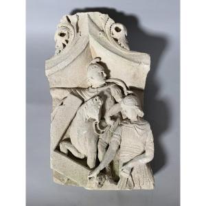 High Relief Sculpture In Limestone, 15th Century, Stations Of The Cross 