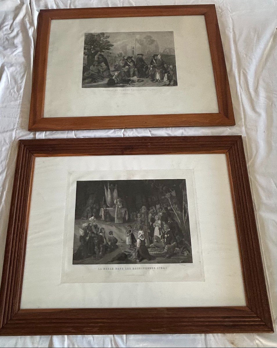 2 Gravures Des Guerres De Vendée -photo-2