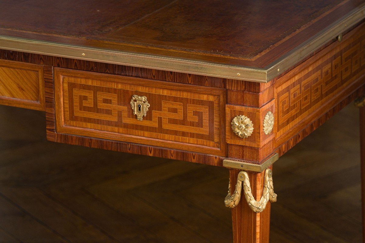 Flat Desk Inlaid With Rosewood And Amaranth-photo-1