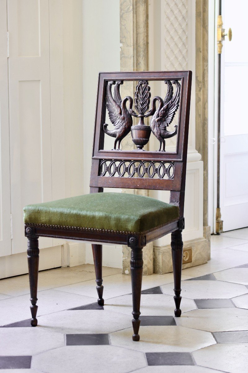 Set Of Four Rare Chairs Attributed To Georges Jacob-photo-3