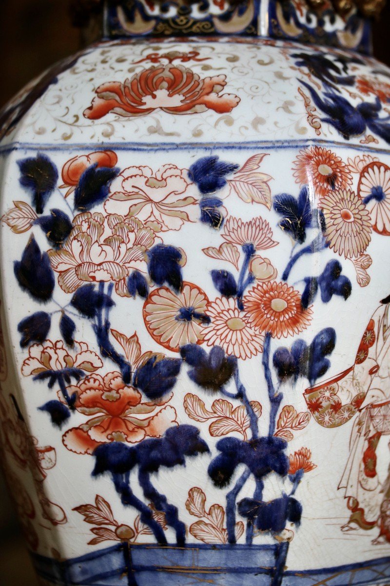 Grand Vase d'Imari En Porcelaine-photo-1