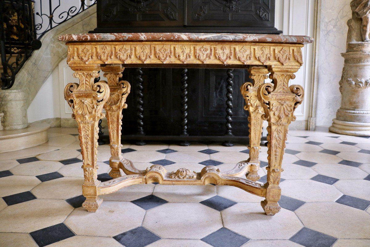 Console De Milieu En Bois Doré