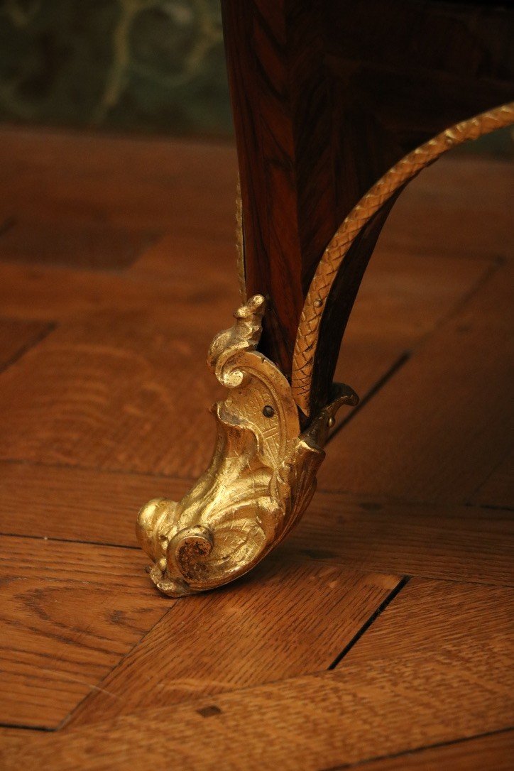 Rosewood Bridge Chest Of Drawers Attributed To Etienne Doirat-photo-2