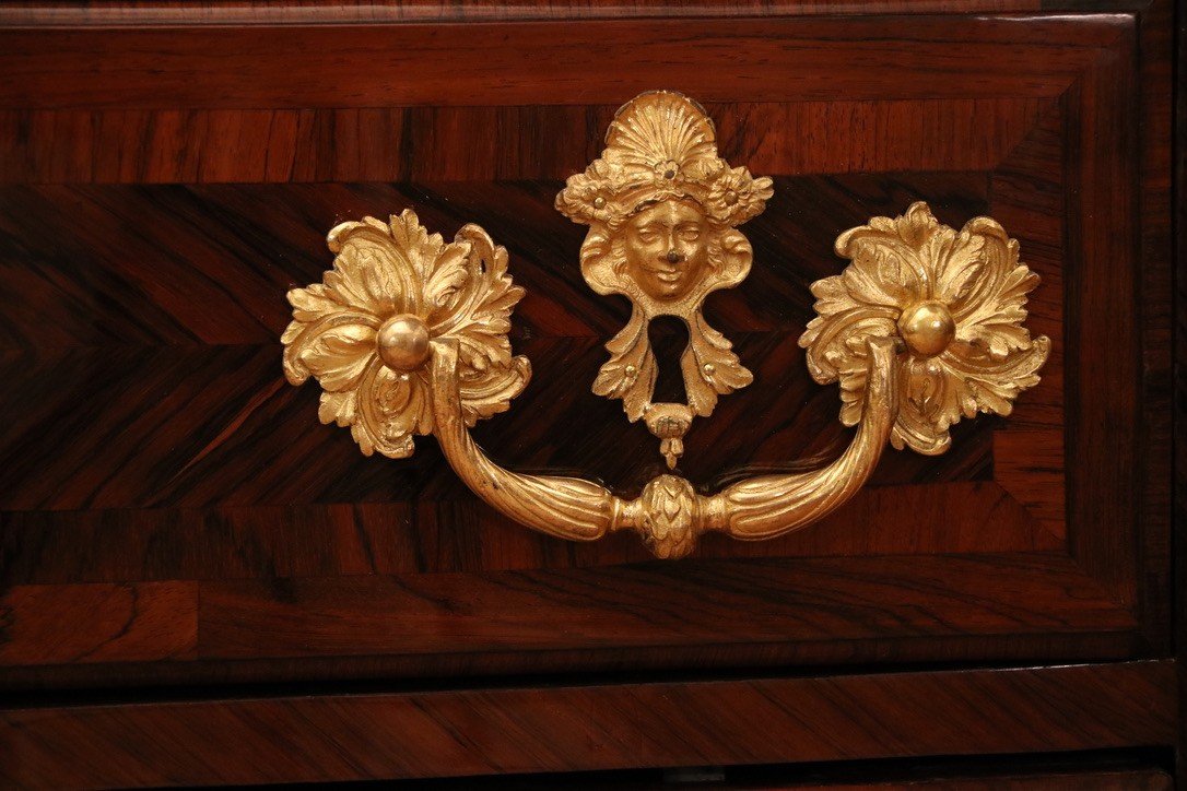 Rosewood Bridge Chest Of Drawers Attributed To Etienne Doirat-photo-2