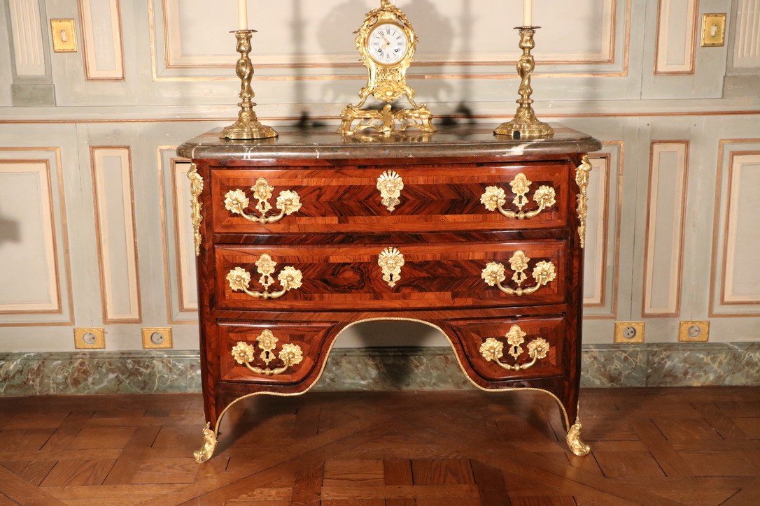 Rosewood Bridge Chest Of Drawers Attributed To Etienne Doirat