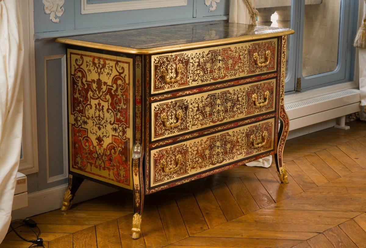 Commode Louis XIV Mazarine Attribuée à Nicolas Sageot-photo-3