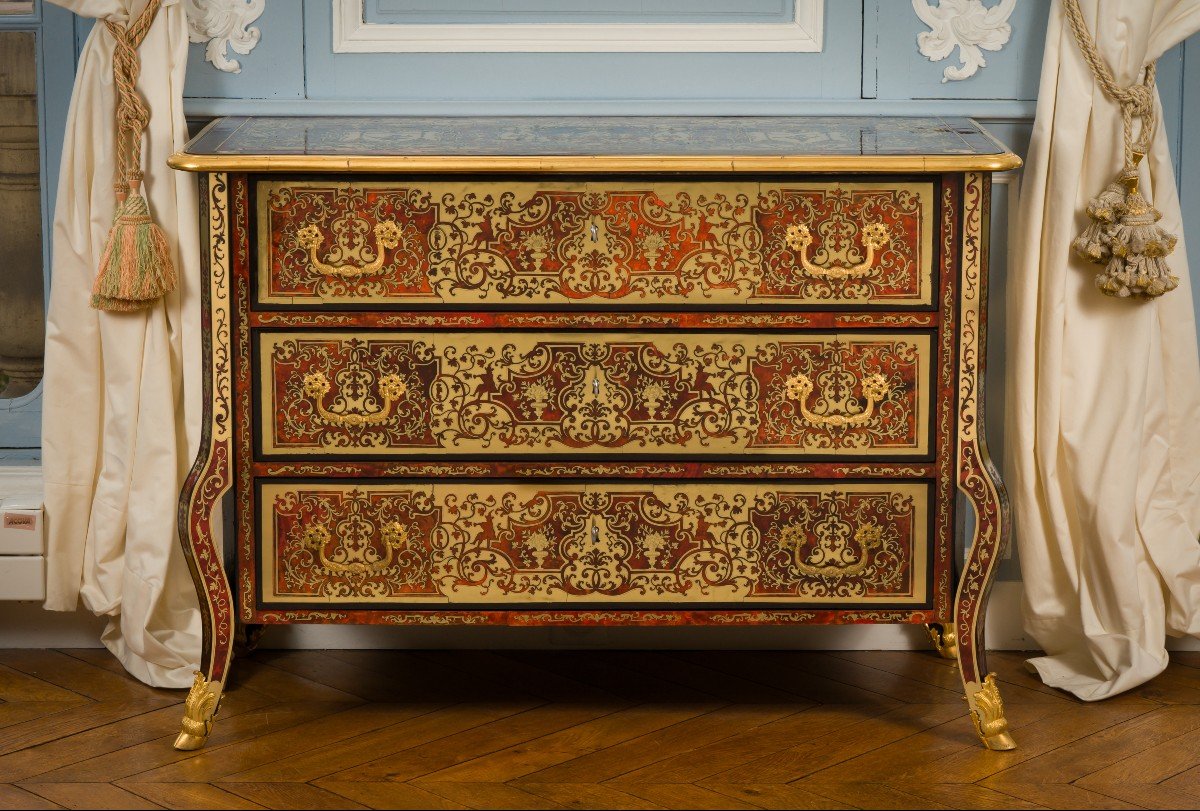 Commode Louis XIV Mazarine Attribuée à Nicolas Sageot-photo-4