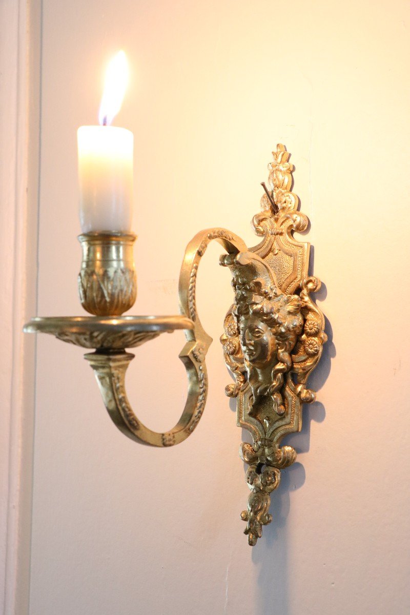 Louis XIV Period Gilt Bronze Wall Light-photo-4