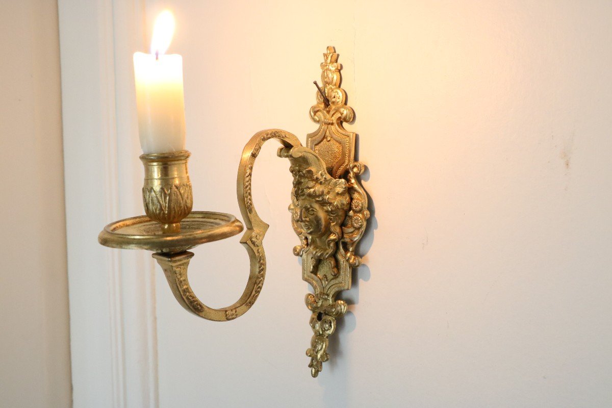 Louis XIV Period Gilt Bronze Wall Light-photo-1