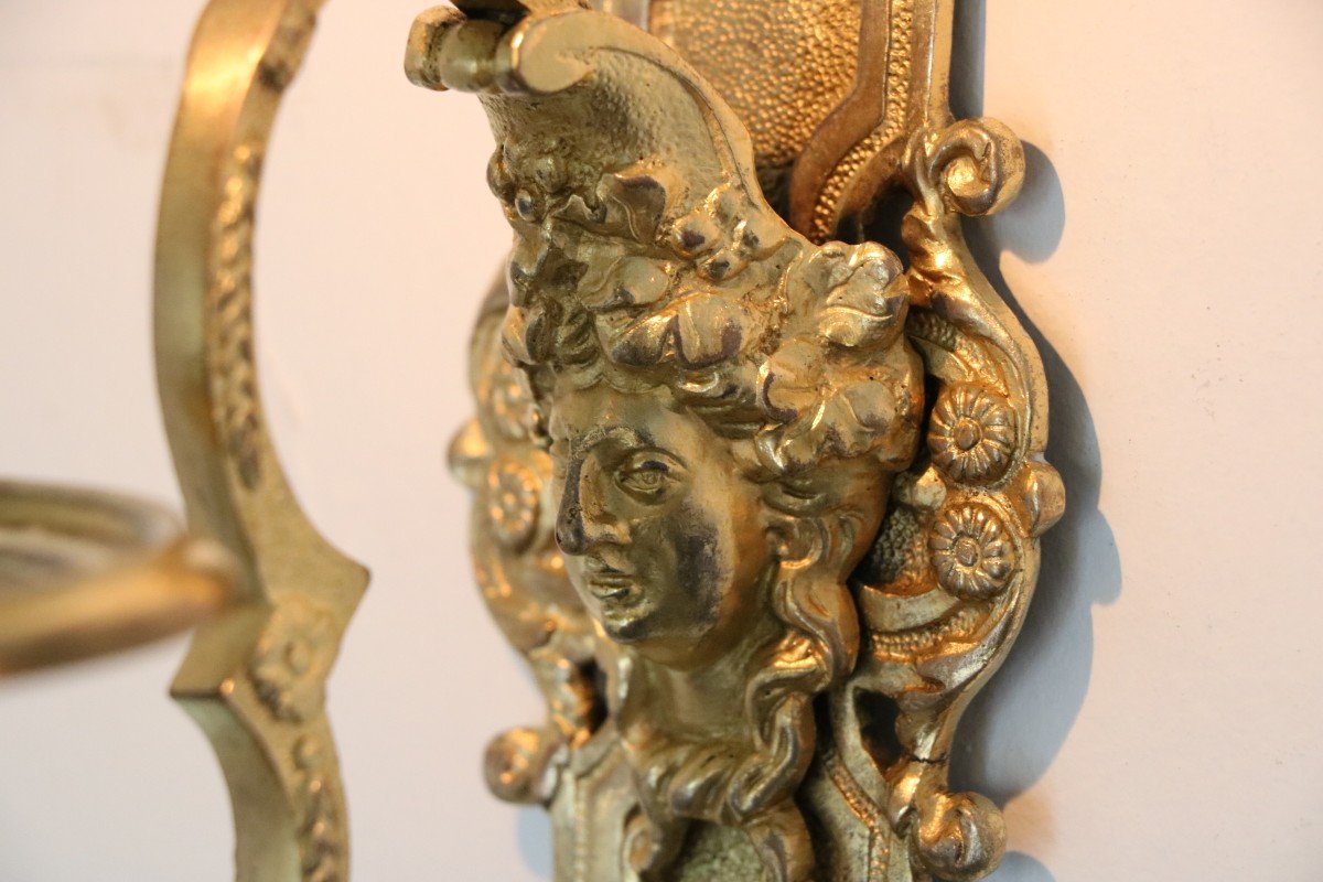 Louis XIV Period Gilt Bronze Wall Light-photo-2