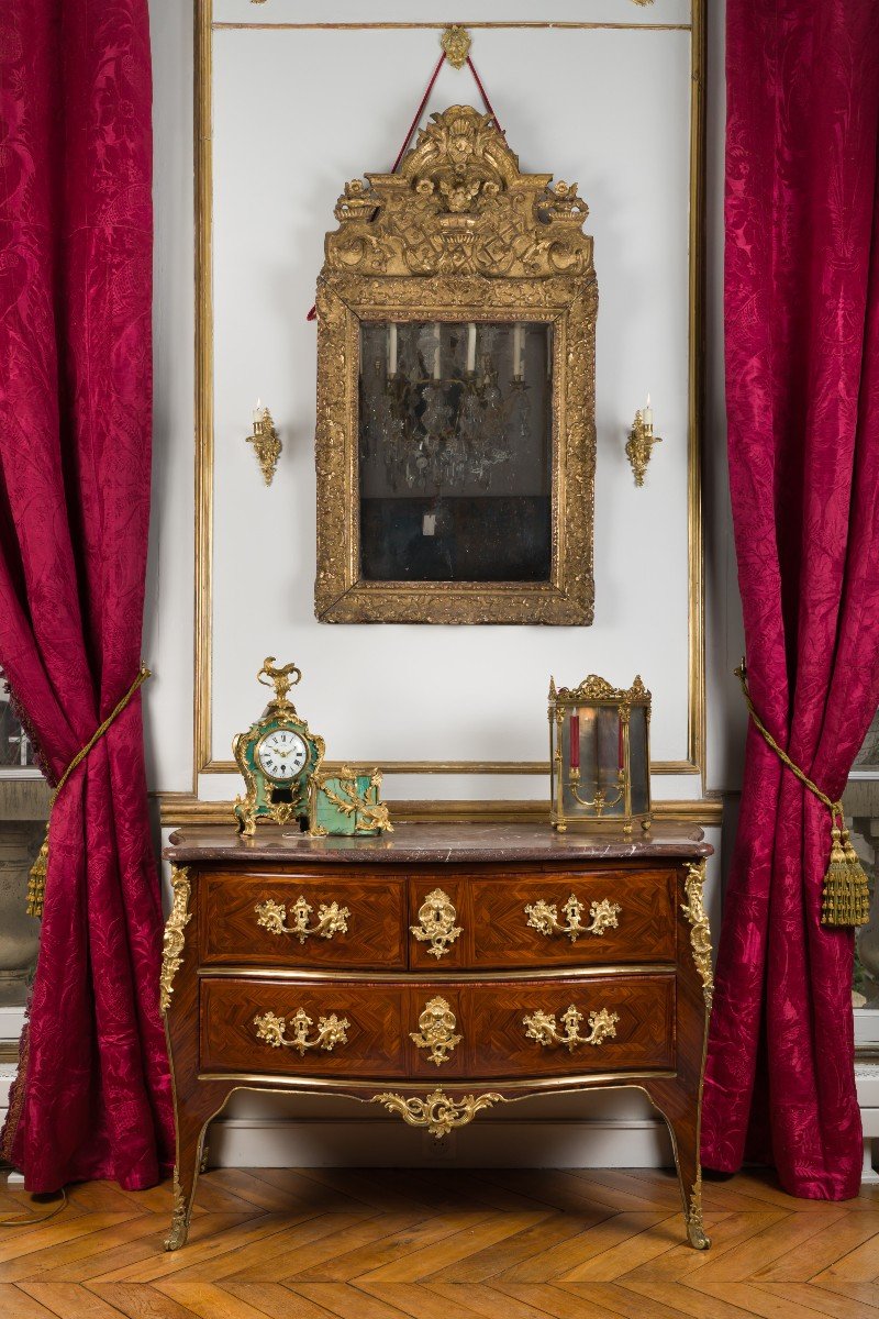 Louis XV Sauteuse Chest Of Drawers Stamped Fg For François Garnier-photo-2