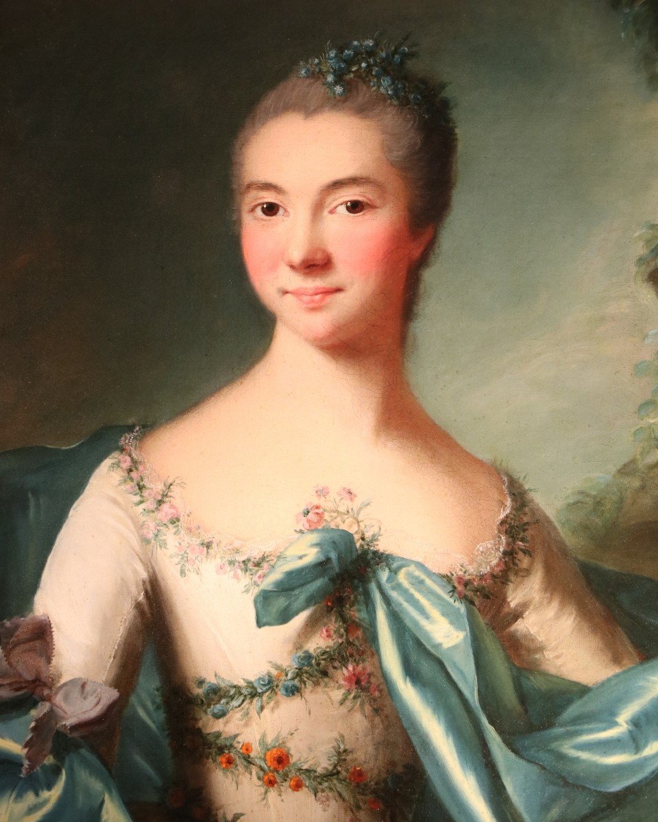 Portrait De Jeune Fille, Attribué à Marianne Loir -photo-2